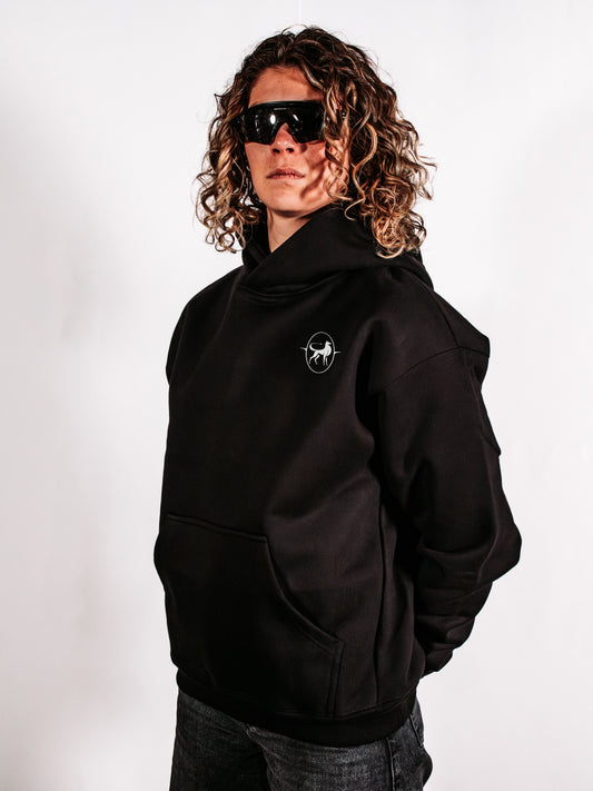 Black Ultra Heavy Oversized Hoodies - Fight for your dreams