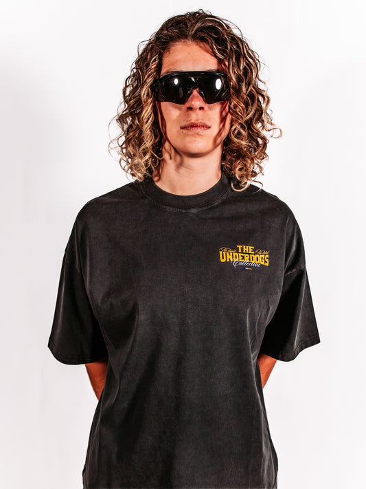 Vintage Black Oversize Boxy Tee - Classic is not dead