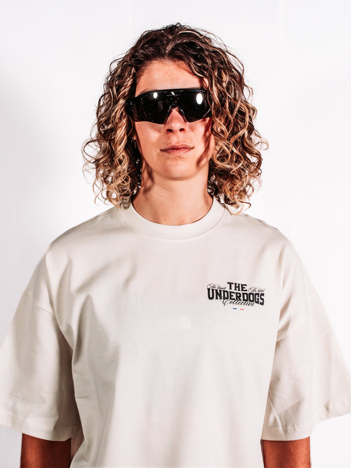 Vintage White Oversized Boxy Tee - Biathlon Shooting Game