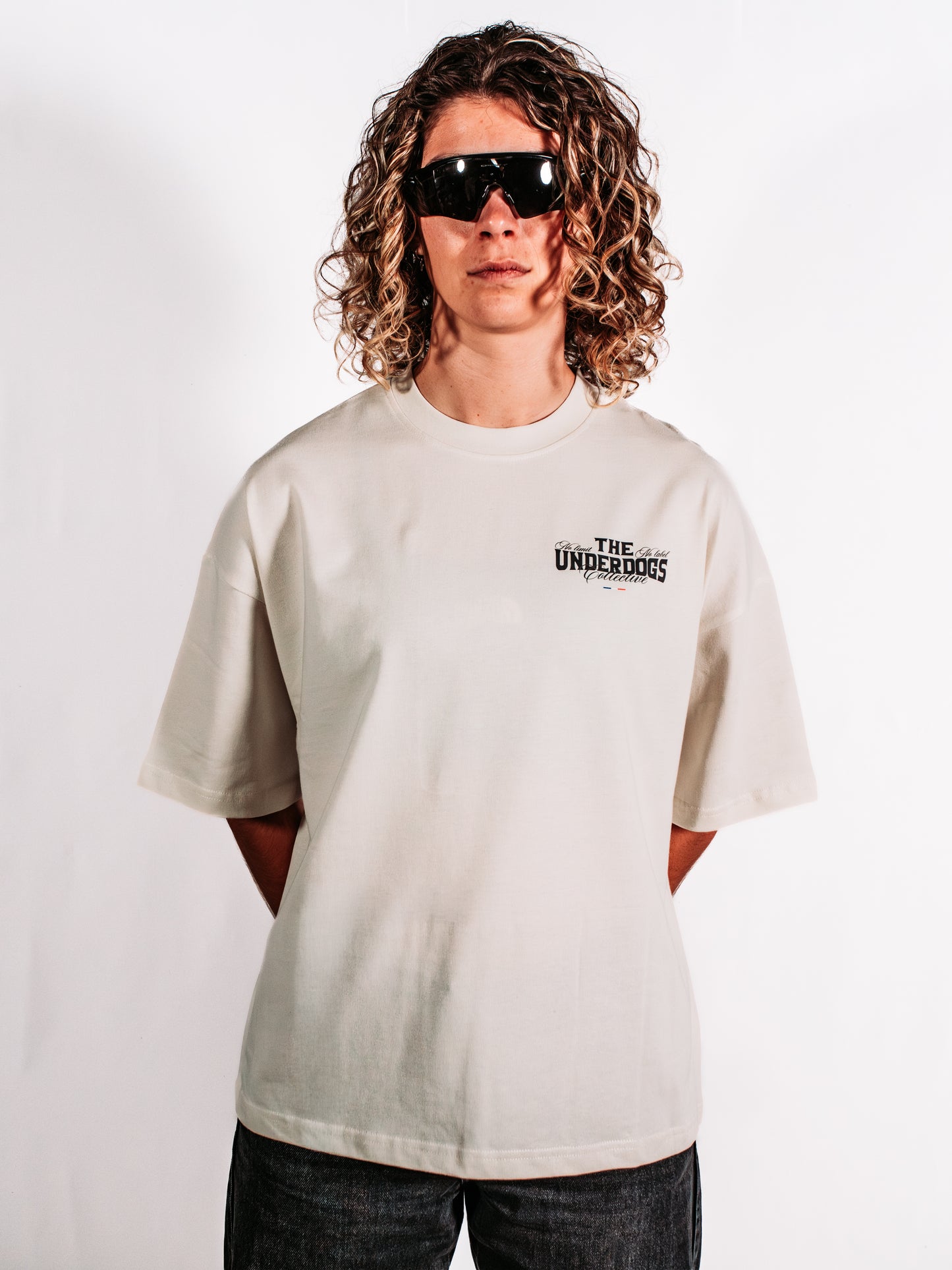 Vintage White Oversized Boxy Tee - Biathlon Shooting Game