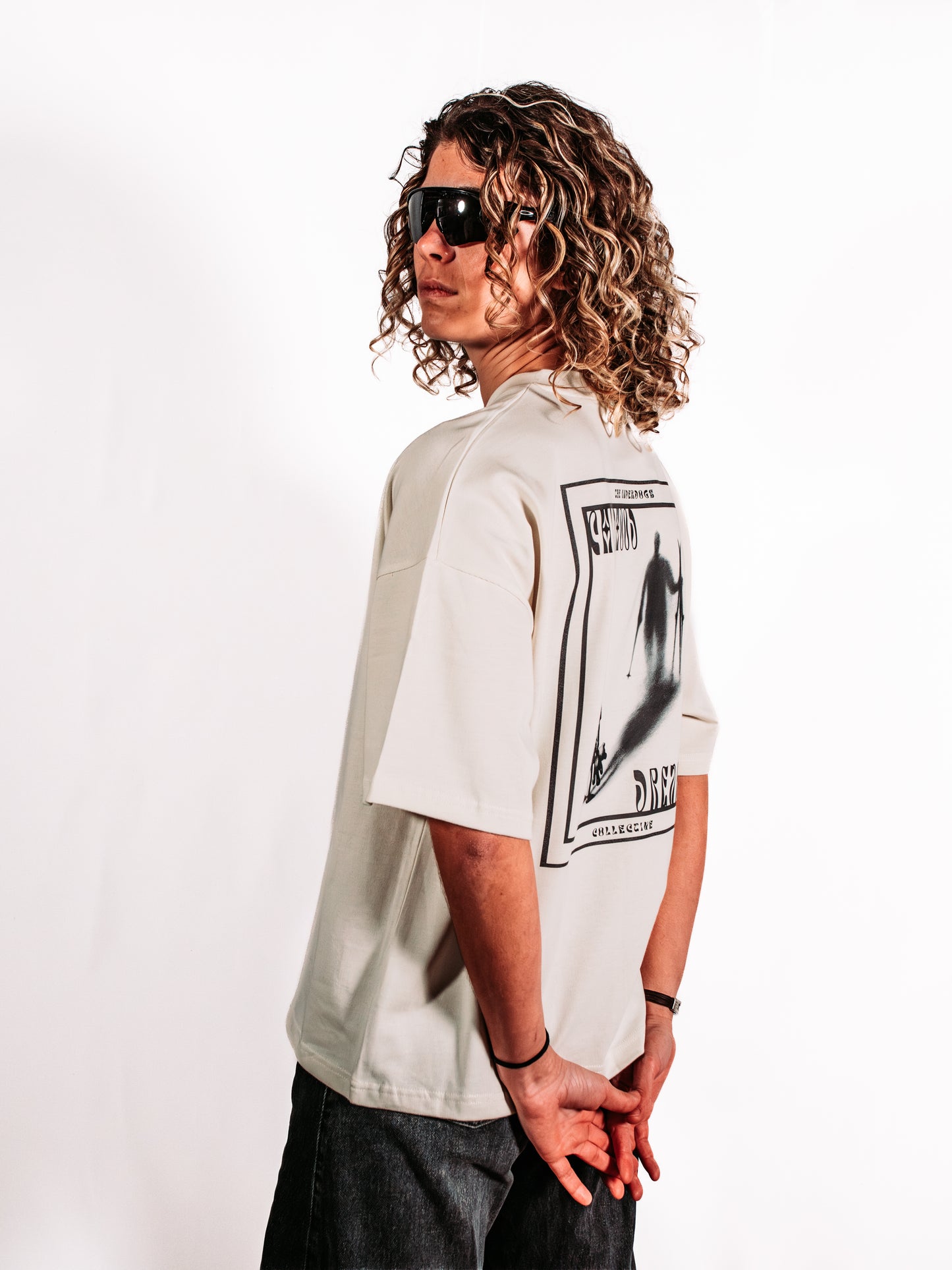 Vintage White Oversized Boxy Tee - Childhood dreams