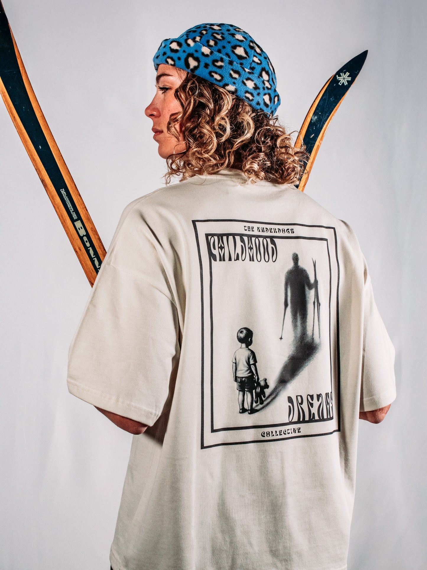 Vintage White Oversized Boxy Tee - Childhood dreams