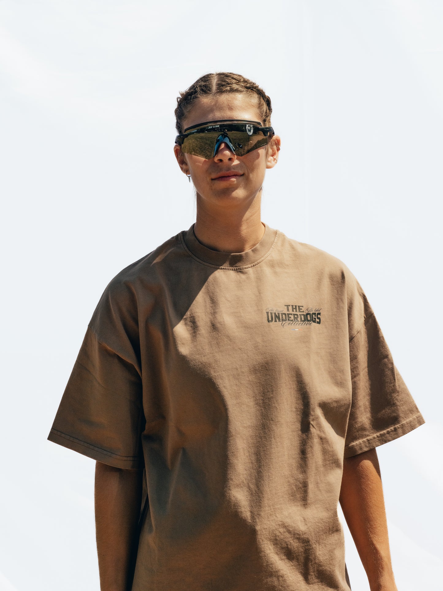 Vintage Tan Oversize Boxy Tee - The Heavyweight lifter