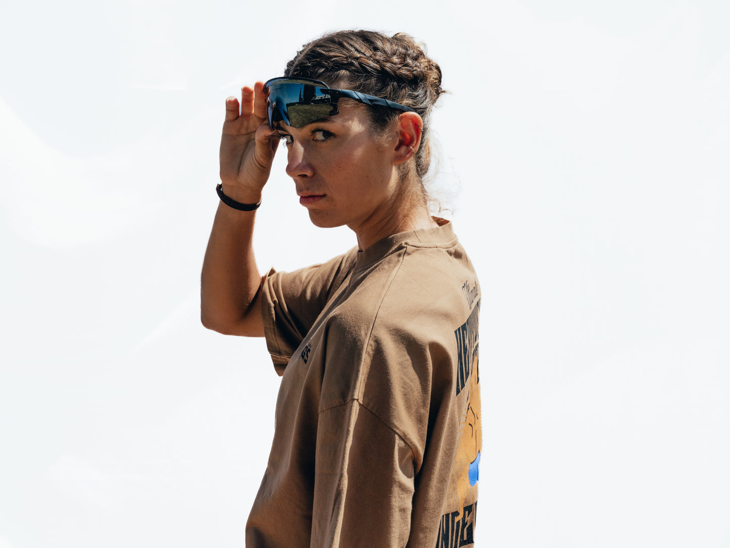 Vintage Tan Oversize Boxy Tee - The Heavyweight lifter