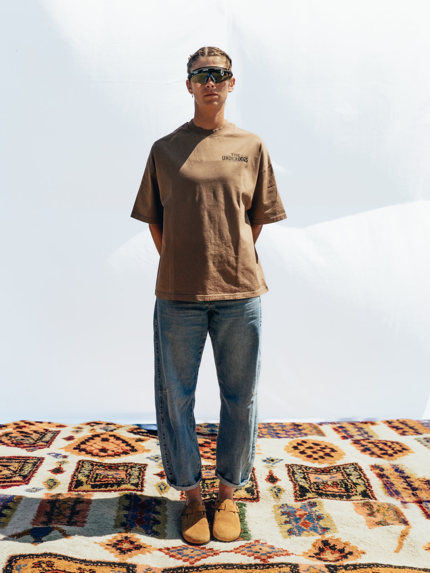 Vintage Tan Oversize Boxy Tee - The Heavyweight lifter