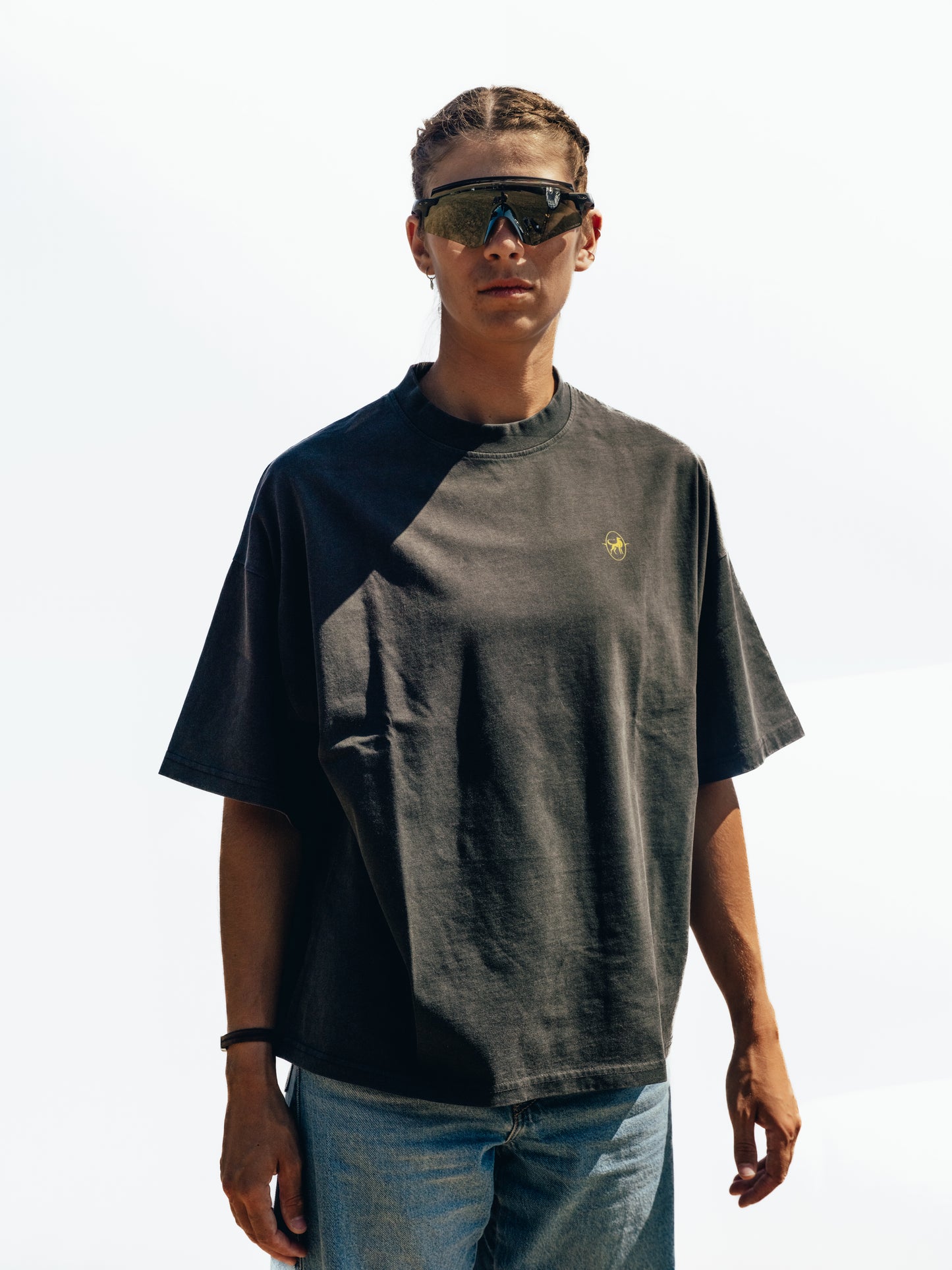Vintage Black Oversize Boxy Tee - La Craquante