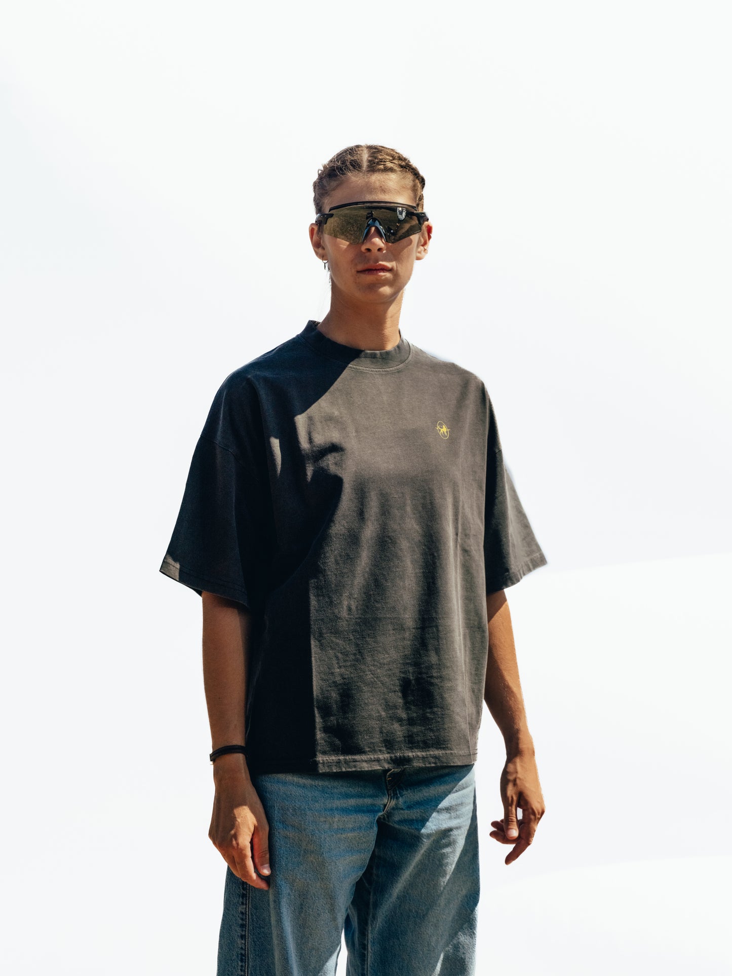 Vintage Black Oversize Boxy Tee - La Craquante