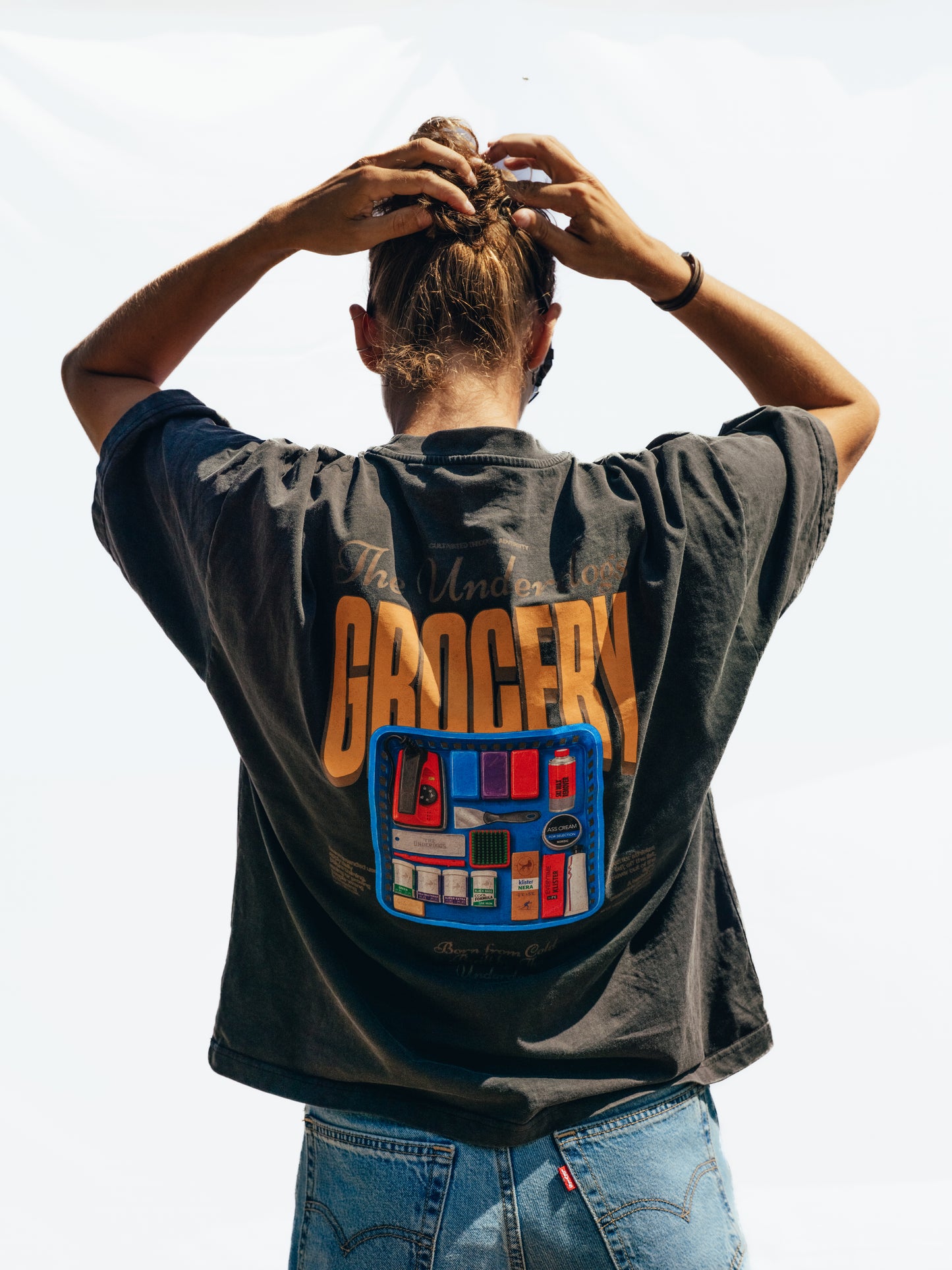 Vintage Black Oversize Boxy Tee - Underdogs Grocery