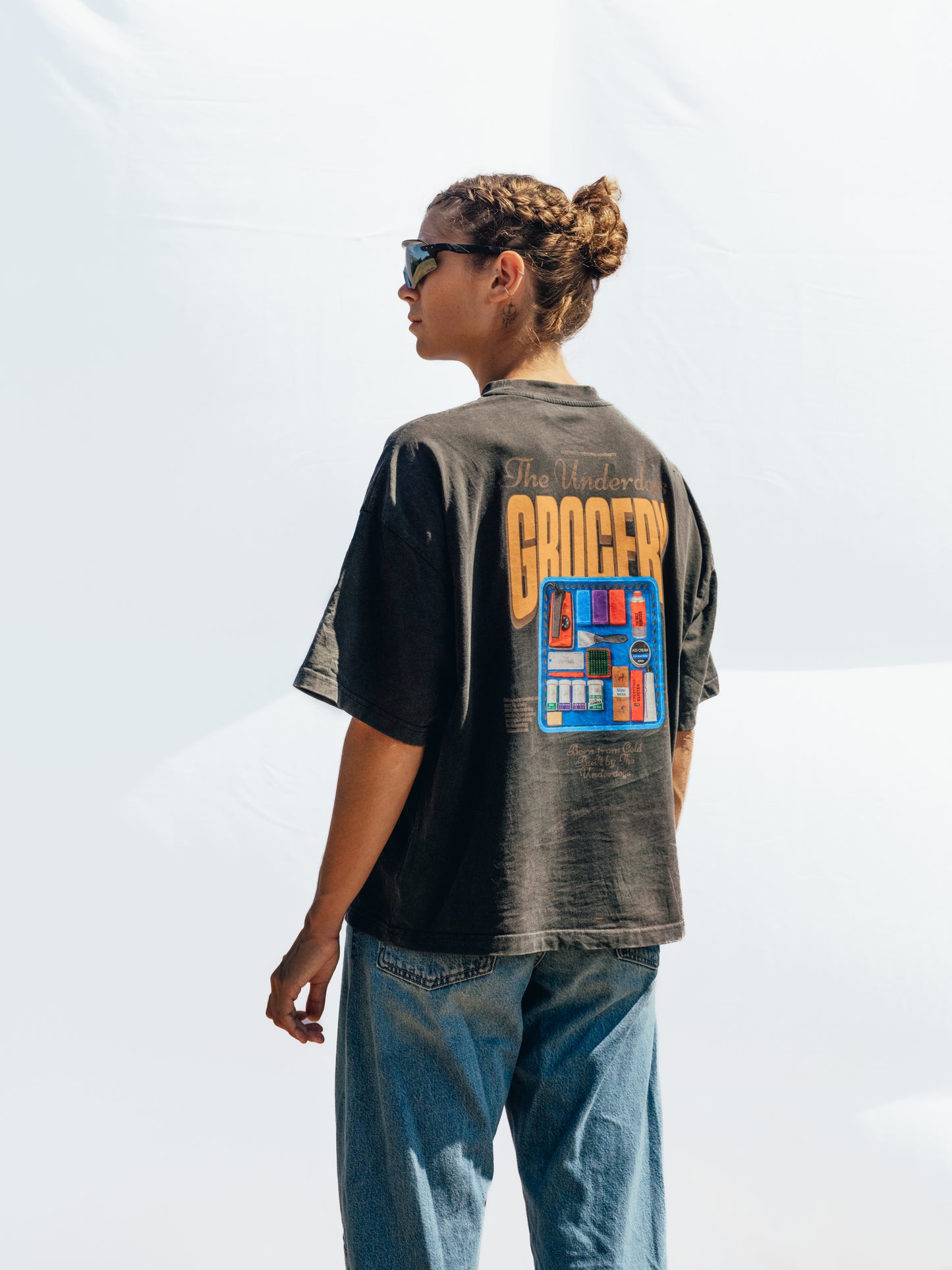 Vintage Black Oversize Boxy Tee - Underdogs Grocery