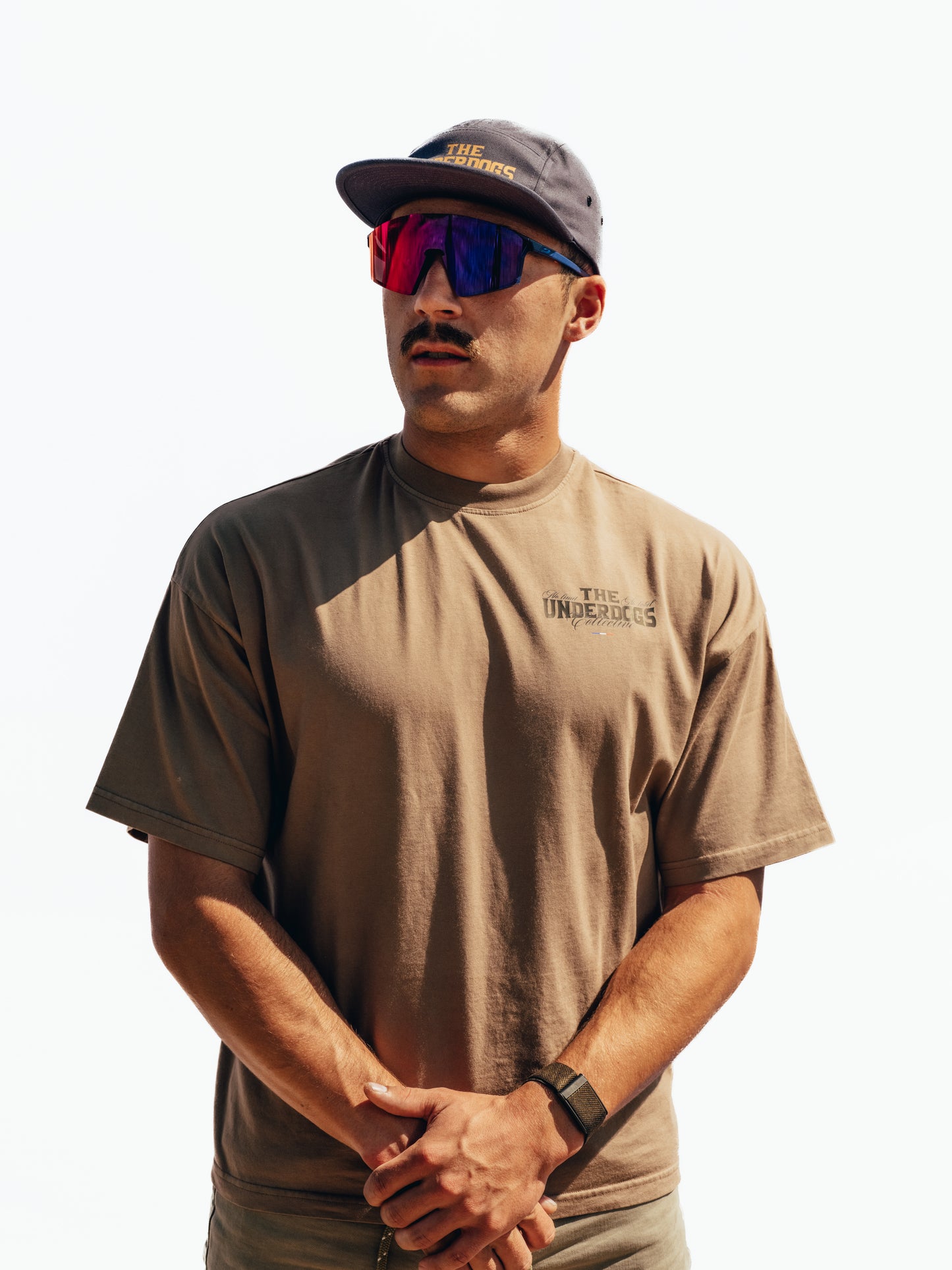 Vintage Tan Oversize Boxy Tee - The Heavyweight lifter
