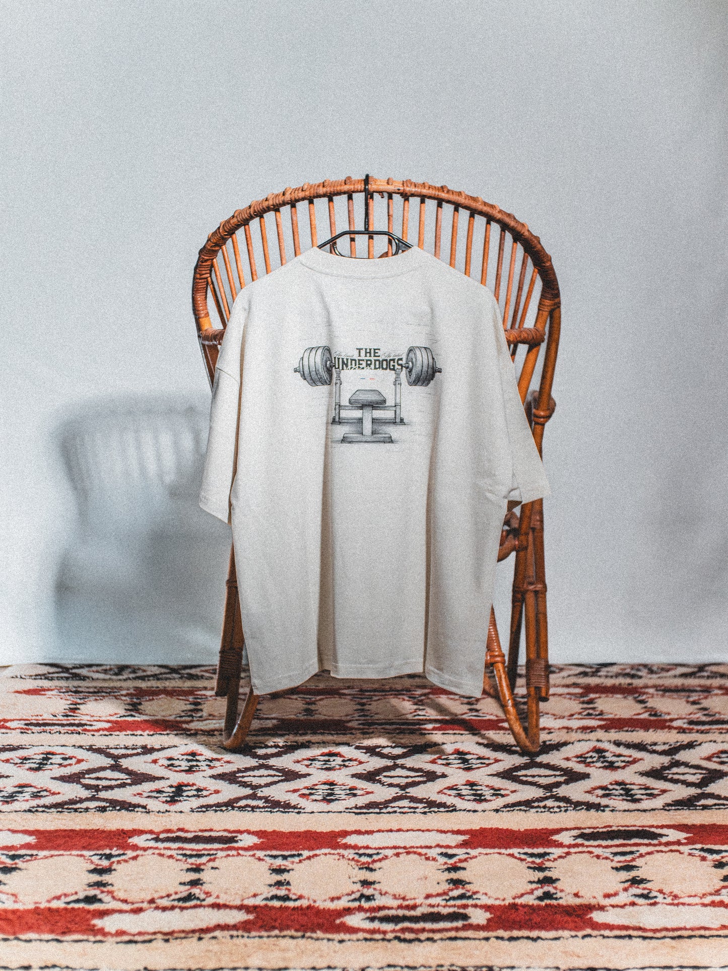 Vintage White Oversized Boxy Tee - The Over 100kg Club