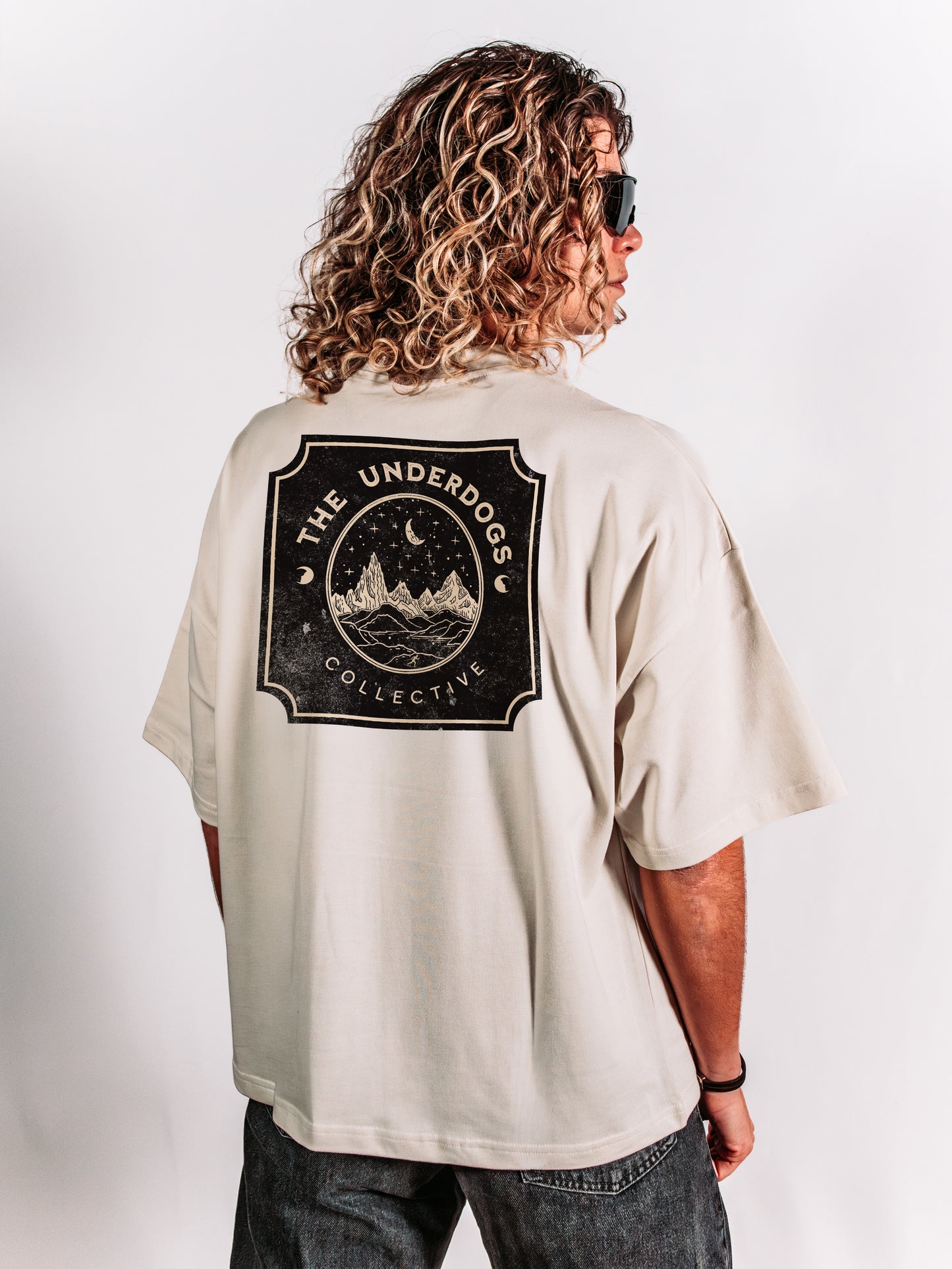 Vintage White Oversized Boxy Tee - Night Out